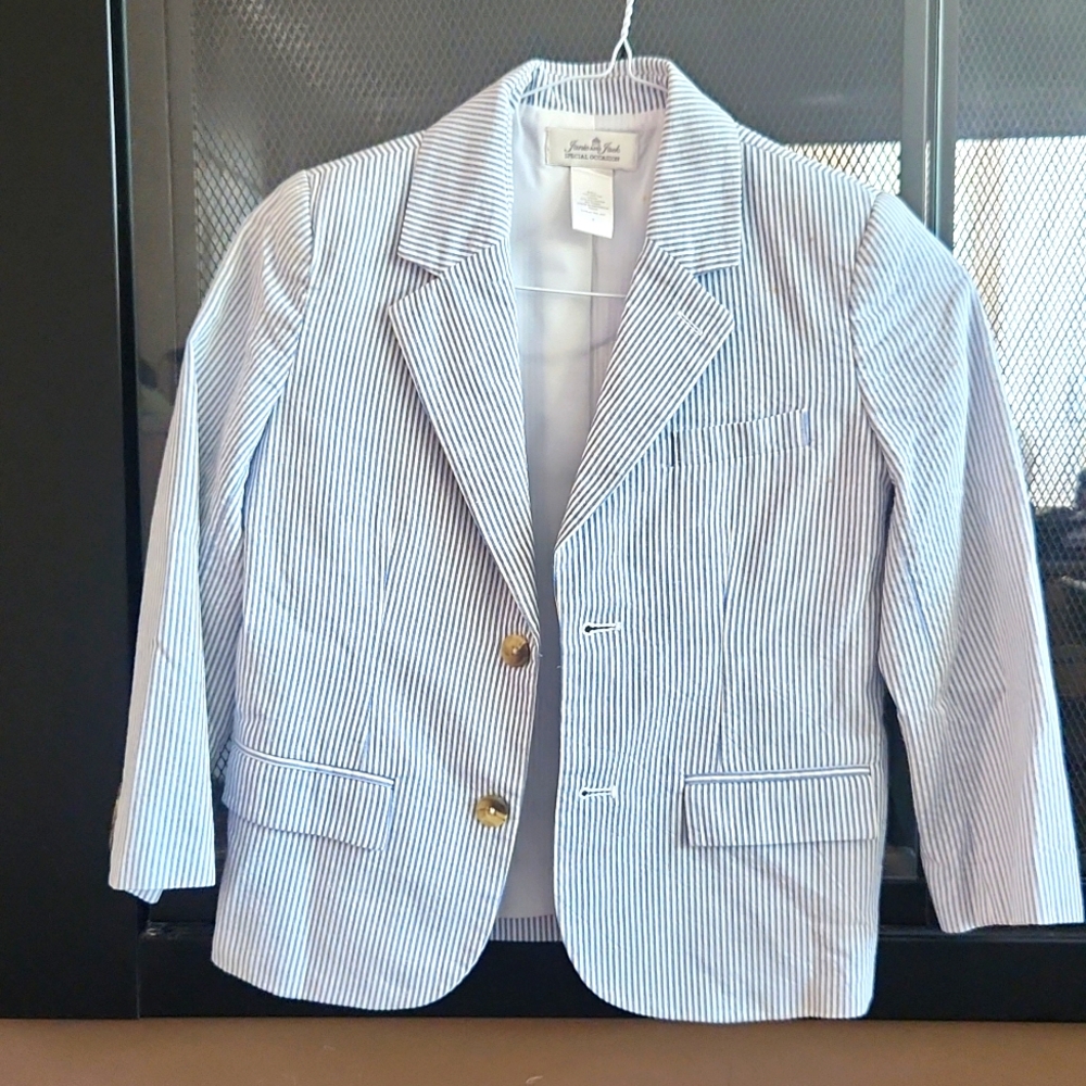 Janie AND Jack Special Occasion Seersucker Blazer Boys Size 5